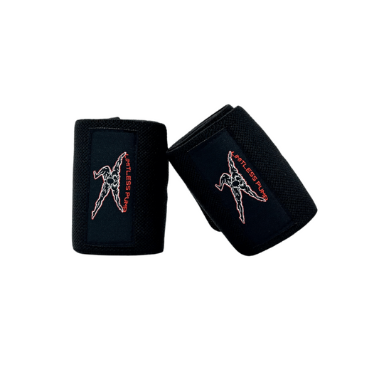 Wrist wraps triple black // for the gym - Limitless Pump 