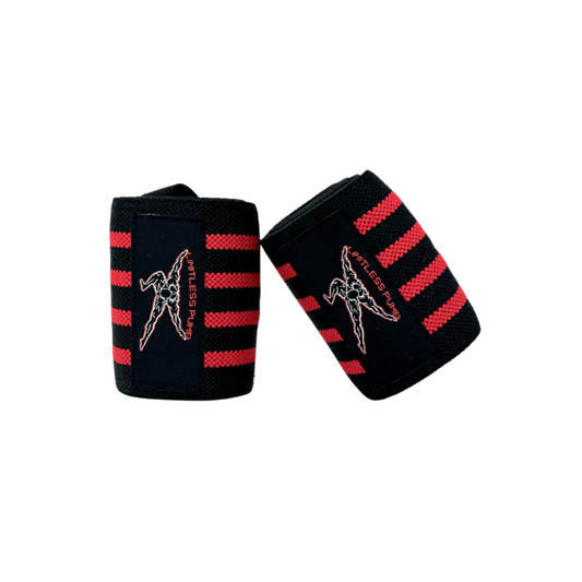 Wrist wraps black & red // for the gym - Limitless Pump 