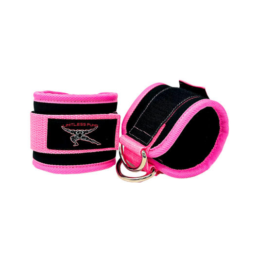 Ankle straps - PINK // for the gym - Limitless Pump 